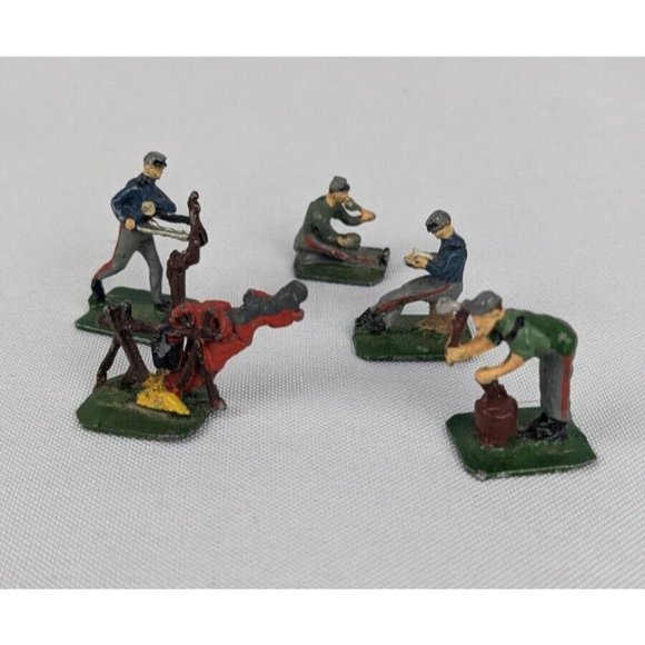 Toys Vintage Antique Civil War Era Military Cast Lead Figurines South